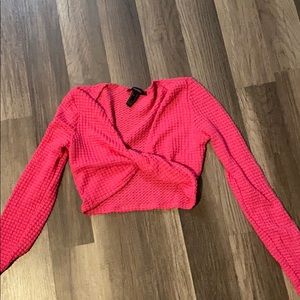 long sleeve crop top